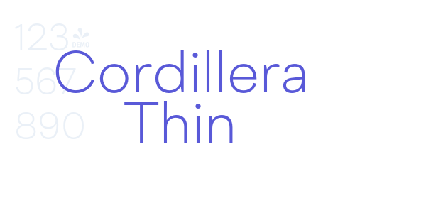 Cordillera Thin font free