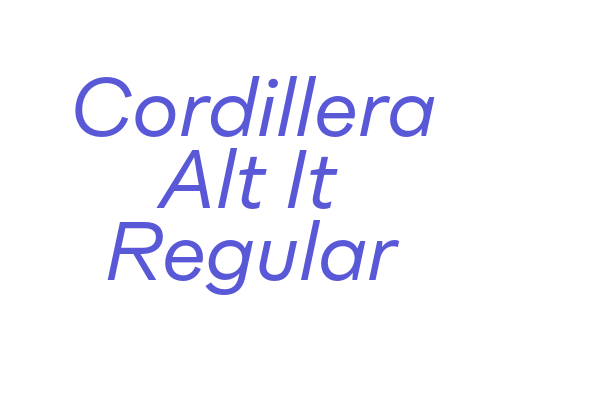 Cordillera Alt It Regular Font