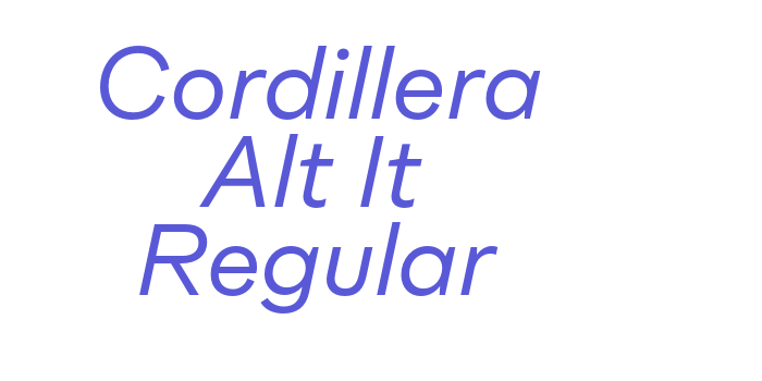 Download Cordillera Alt It Regular Font