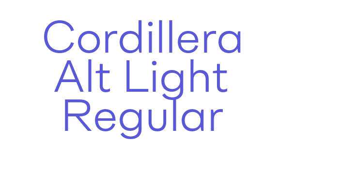 Cordillera Alt Light Regular Font Download