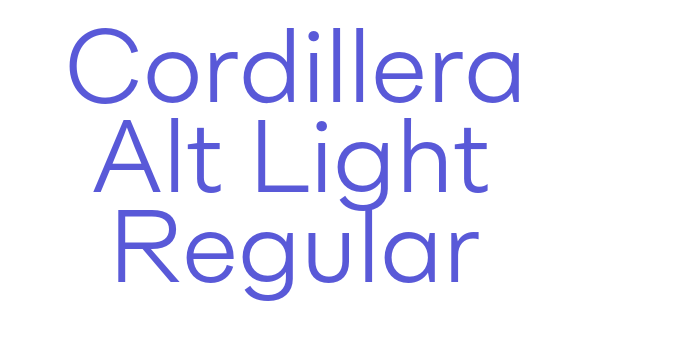 Cordillera Alt Light Regular Font