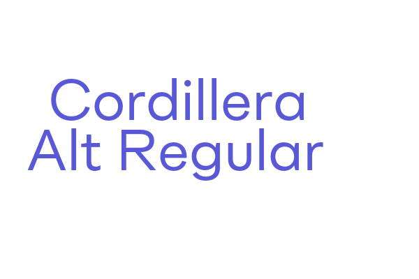 Cordillera Alt Regular Font