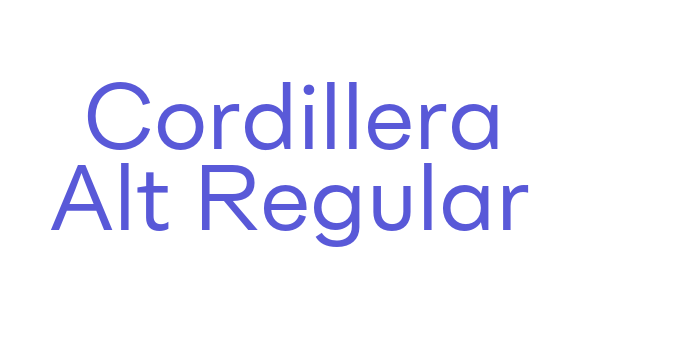 Download Cordillera Alt Regular Font