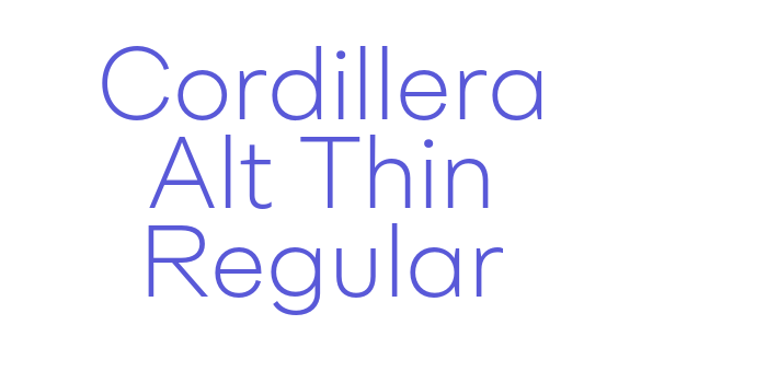 Cordillera Alt Thin Regular Font Download