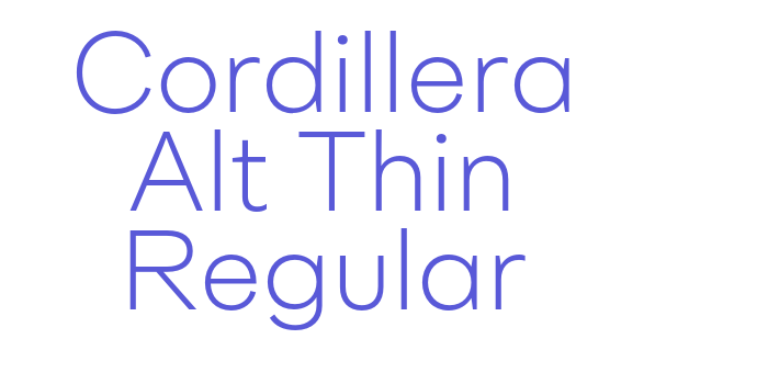 Cordillera Alt Thin Regular Font