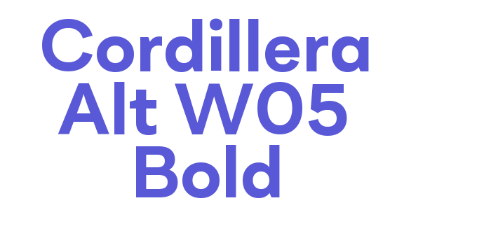 Cordillera Alt W05 Bold Font