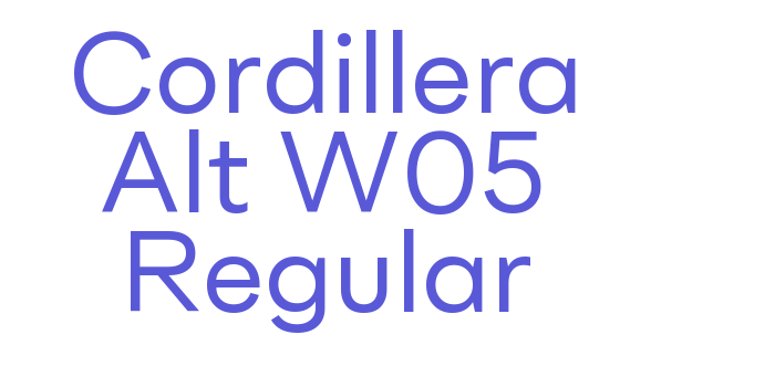 Cordillera Alt W05 Regular Font