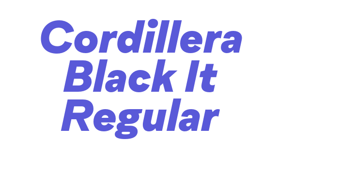 Cordillera Black It Regular Font Download