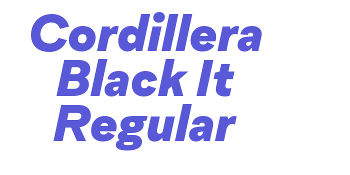 Cordillera Black It Regular Font