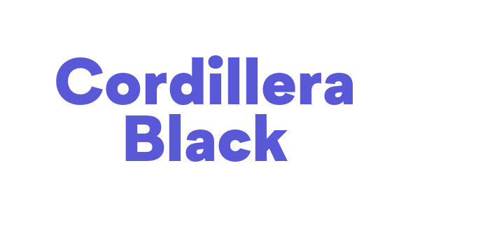 Cordillera Black Font Download