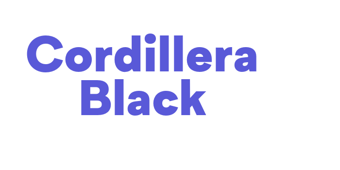 Cordillera Black Font