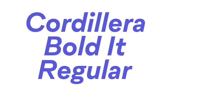 Download Cordillera Bold It Regular Font