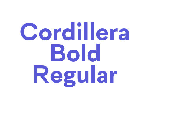 Cordillera Bold Regular Font