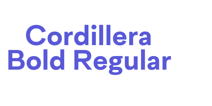 Cordillera Bold Regular Font Download