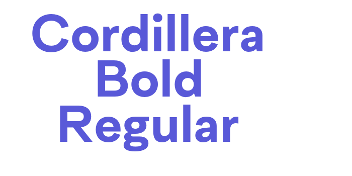 Cordillera Bold Regular Font