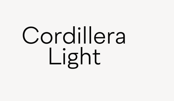 Cordillera Light Font