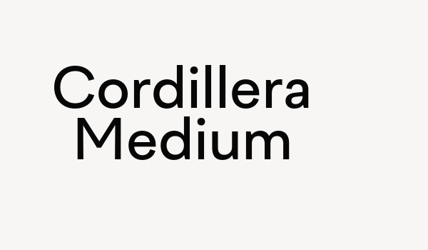 Cordillera Medium Font