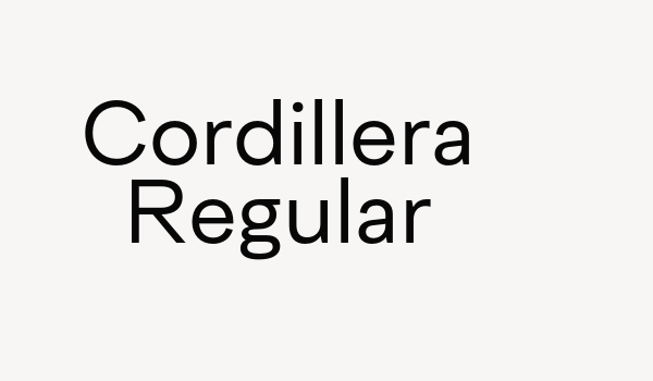 Cordillera Regular Font