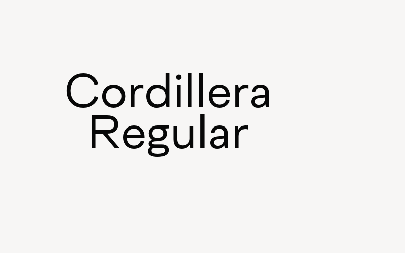 Cordillera Regular Font