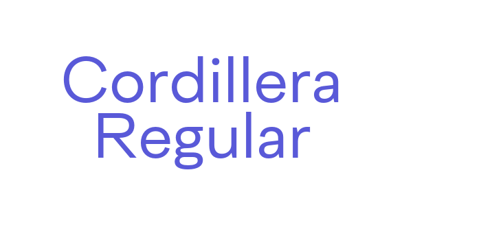 Download Cordillera Regular Font