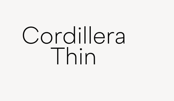 Cordillera Thin Font