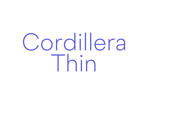 Cordillera Thin Font