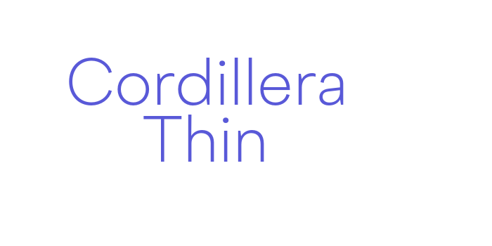 Cordillera Thin Font Download