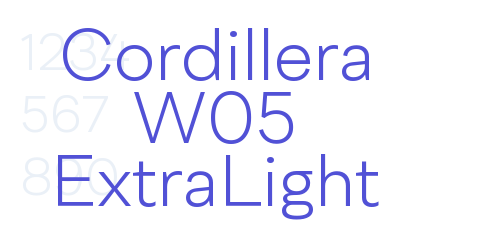 Cordillera W05 ExtraLight-font-download