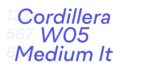 Cordillera W05 Medium It-font-download