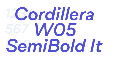Cordillera W05 SemiBold It-font-download