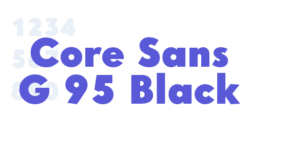 Core Sans G 95 Black font free