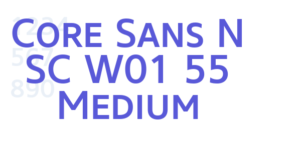 Core Sans N SC W01 55 Medium font free