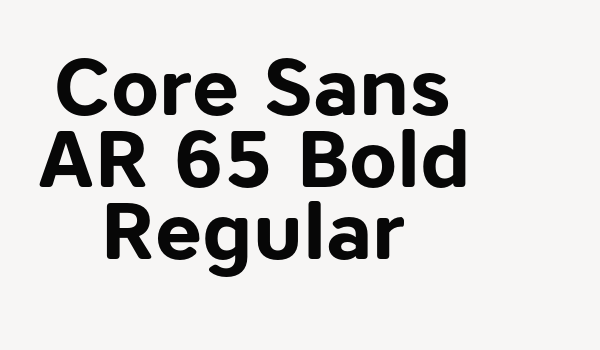 Core Sans AR 65 Bold Regular Font