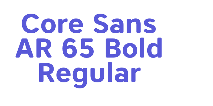 Core Sans AR 65 Bold Regular Font Download