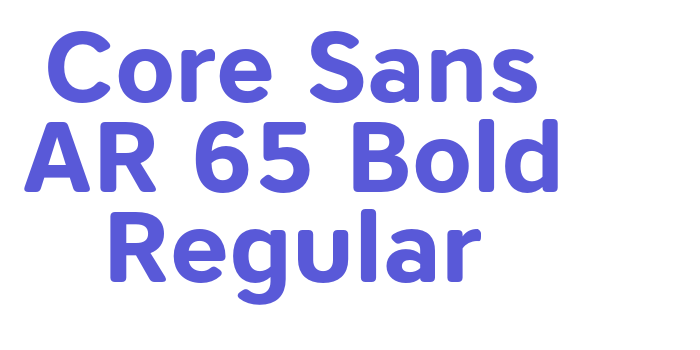 Core Sans AR 65 Bold Regular Font