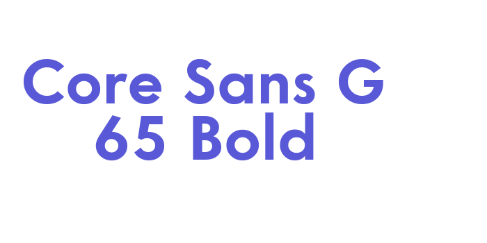 Download Core Sans G 65 Bold Font