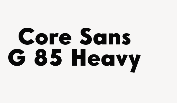 Core Sans G 85 Heavy Font