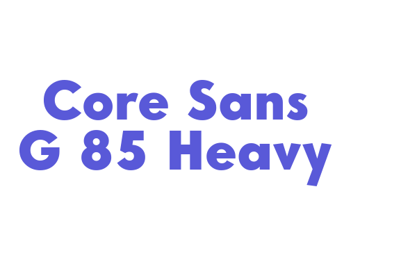 Core Sans G 85 Heavy Font