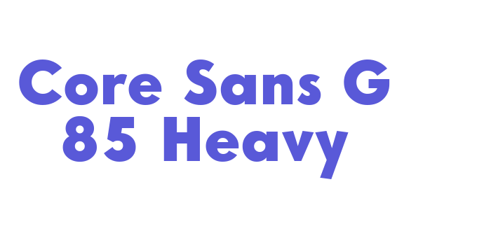 Download Core Sans G 85 Heavy Font