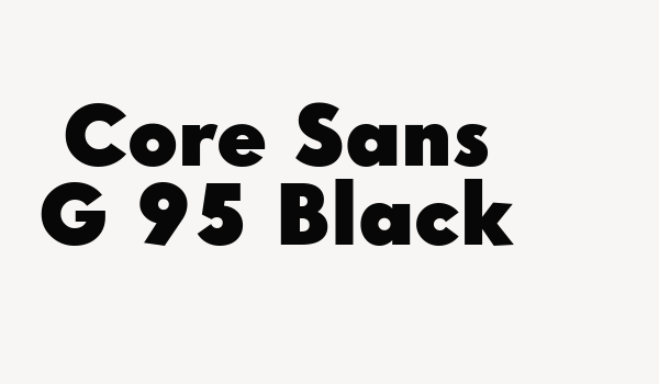 Core Sans G 95 Black Font