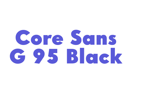 Core Sans G 95 Black Font