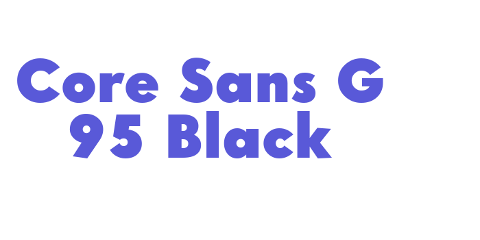 Core Sans G 95 Black Font Download