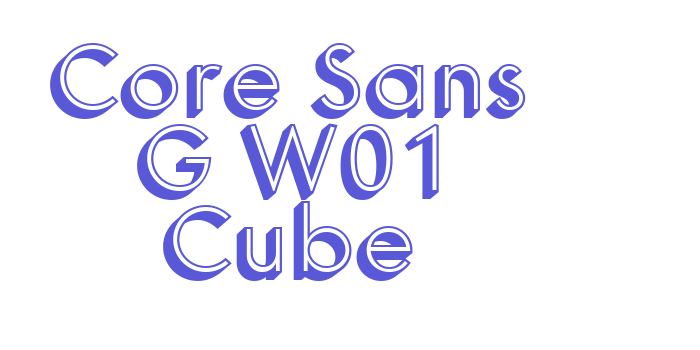 Core Sans G W01 Cube Font Download