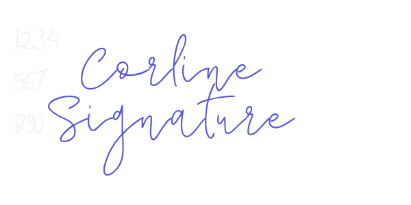 Corline Signature font free