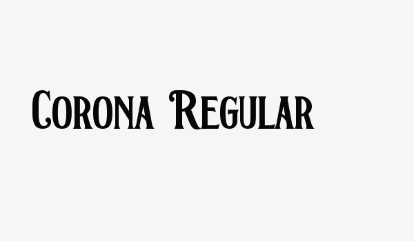 Corona Regular Font