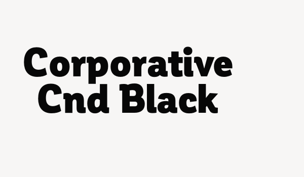 Corporative Cnd Black Font