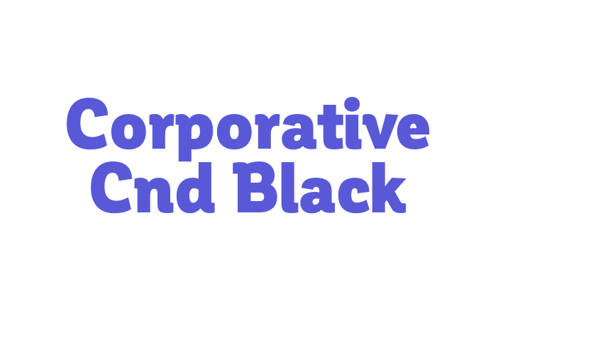 Corporative Cnd Black Font