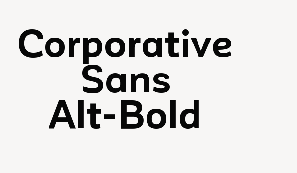 Corporative Sans Alt-Bold Font