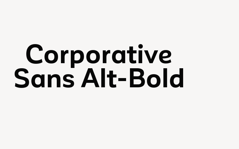 Corporative Sans Alt-Bold Font