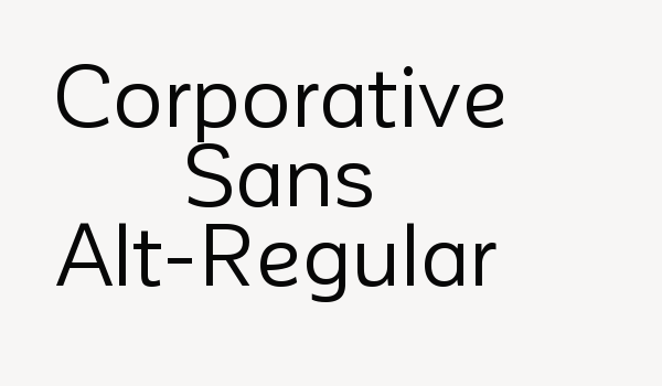 Corporative Sans Alt-Regular Font